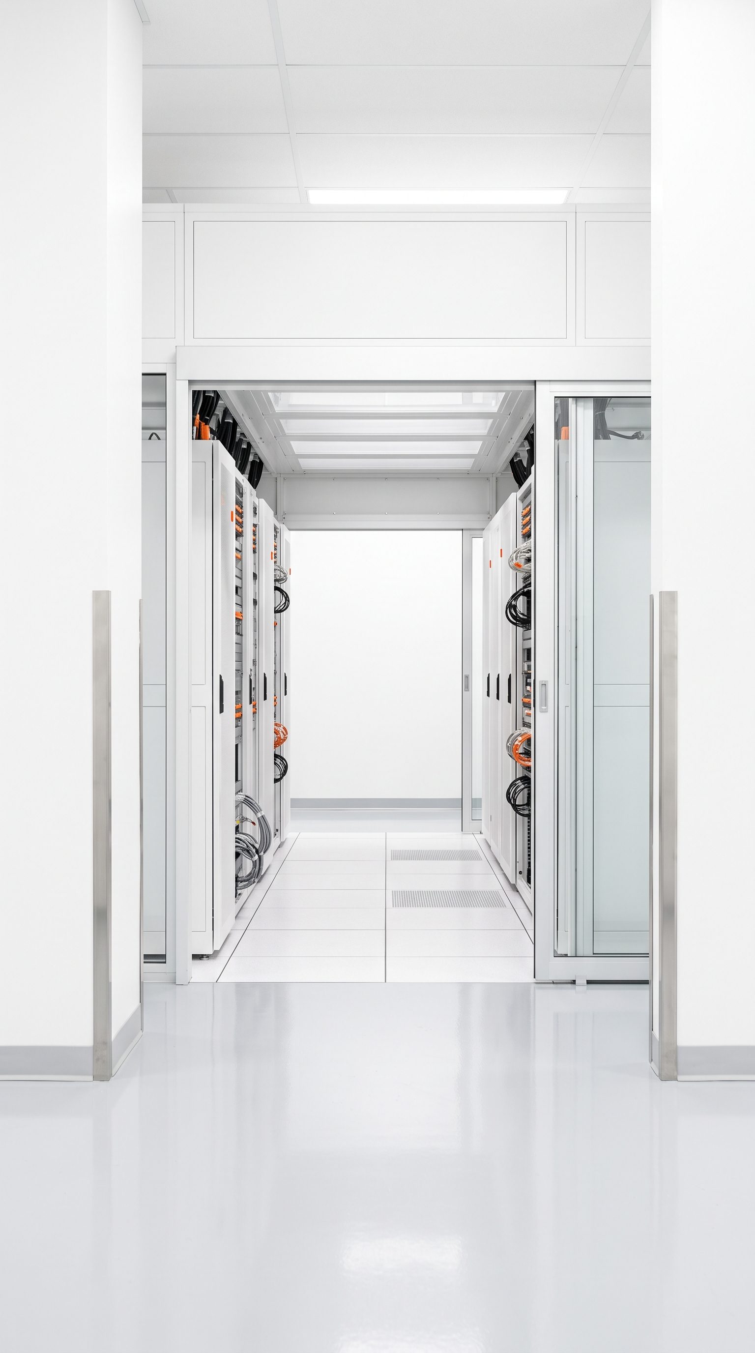 Server racks in an on-premise server room